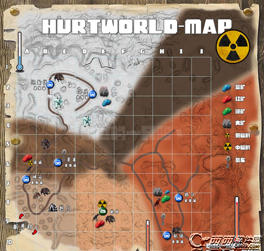 伤害世界Hurt world全地图位置标注一览