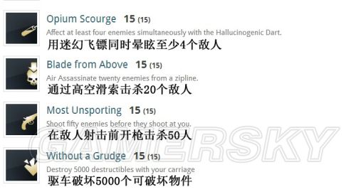 刺客信条:枭雄有哪些成就 全中文成就列表一览