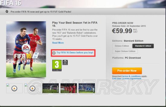 FIFA16Demo版试玩版安装教程一览